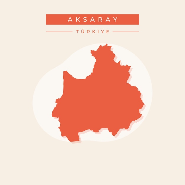 Illustration Vectorielle De La Carte D'aksaray Turquie