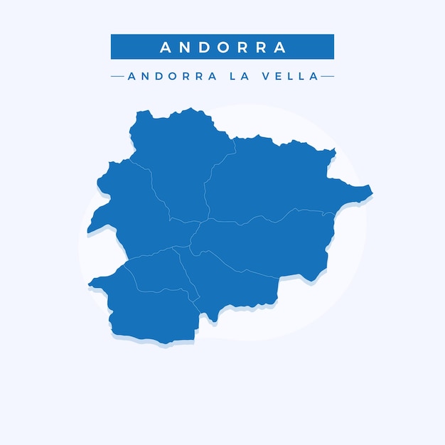 Illustration Vectorielle De La Carte D'andorre