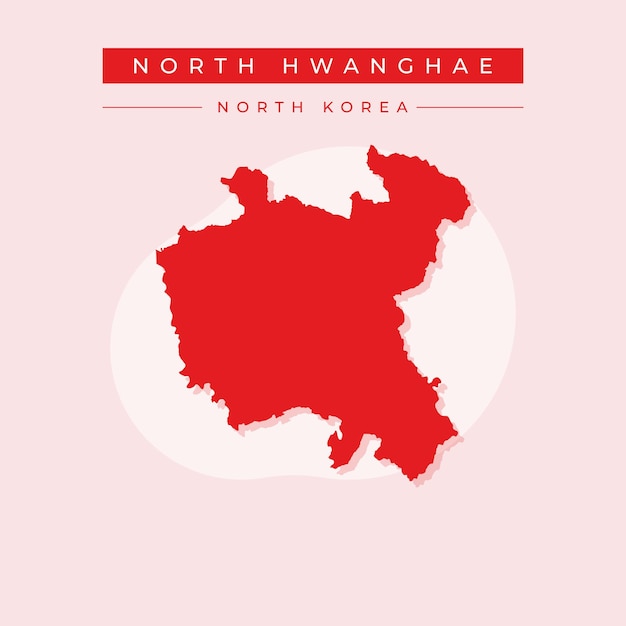 Illustration vectorielle de la carte du Hwanghae du Nord Corée du Nord