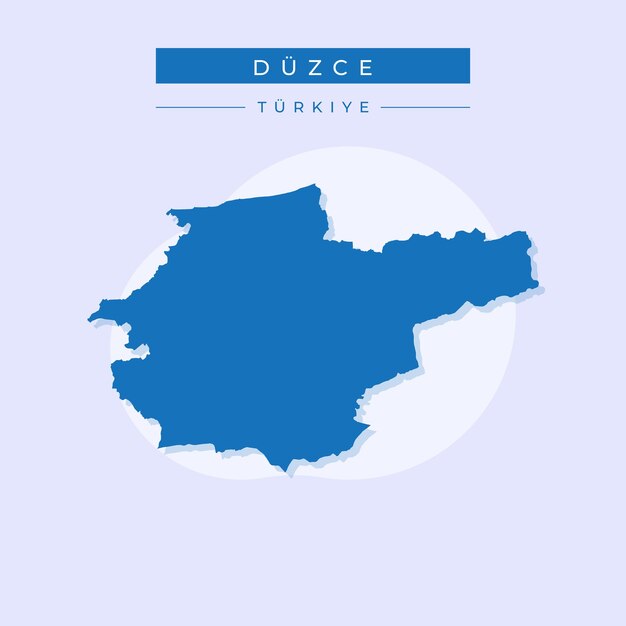 Illustration Vectorielle De La Carte De Duzce Turquie