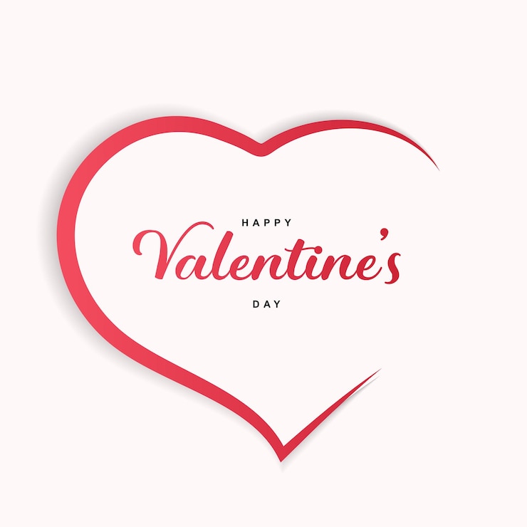 Vecteur illustration vectorielle de carte de voeux saint valentin illustrée rouge