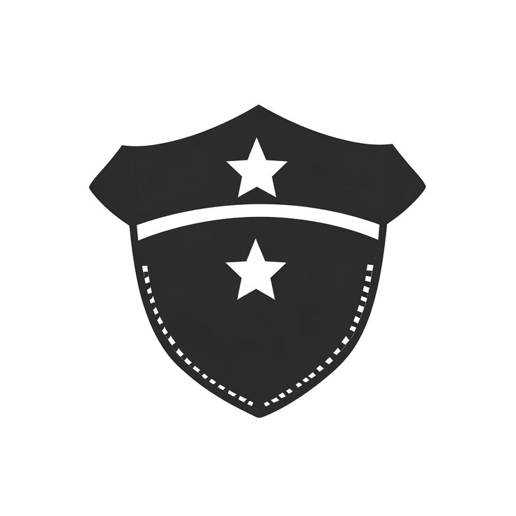 Vecteur illustration vectorielle d'une casquette de police classique