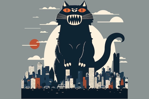 Illustration vectorielle Catzilla