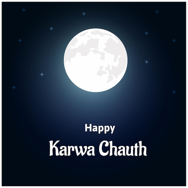 Illustration vectorielle de célébration du festival indien joyeux karwa chauth créatif