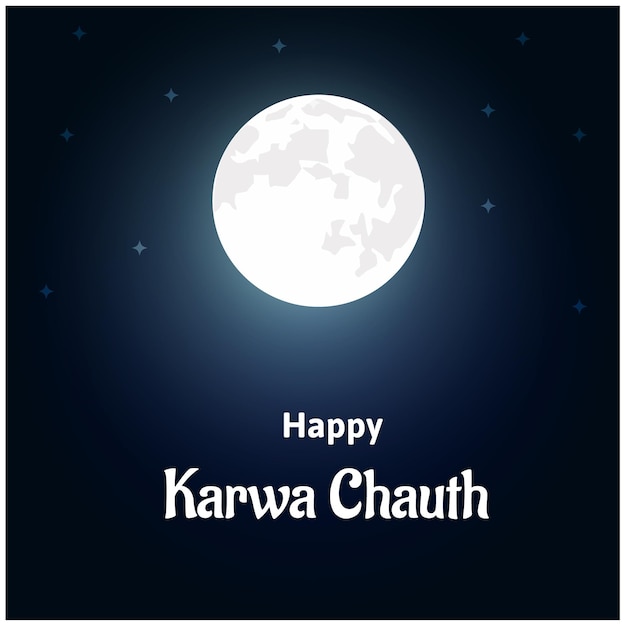 Illustration Vectorielle De Célébration Du Festival Indien Joyeux Karwa Chauth Créatif