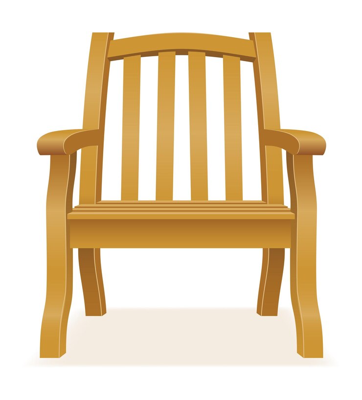 Vecteur illustration vectorielle de chaise en bois