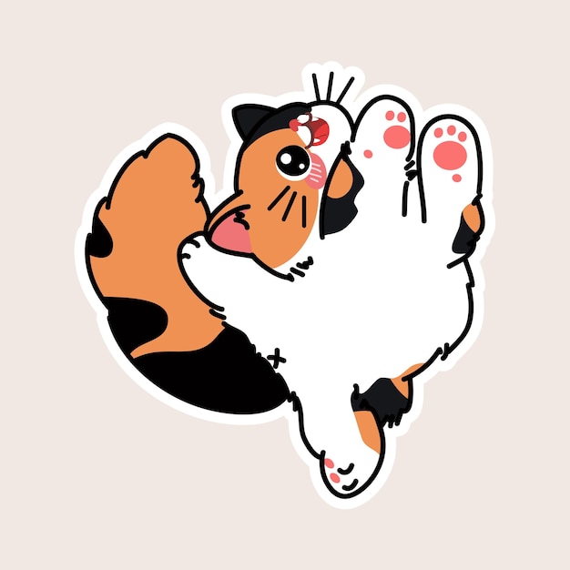 illustration vectorielle de chat mignon