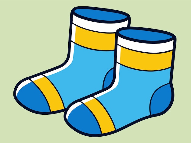 Vecteur illustration vectorielle de chaussettes pour bébés