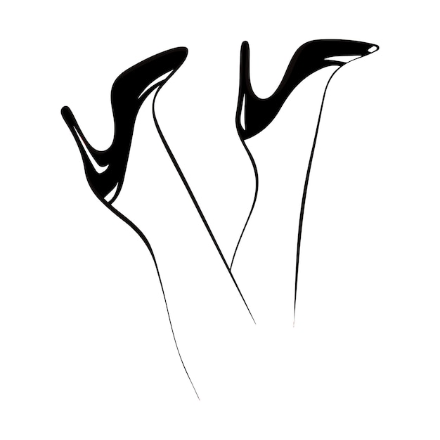 Vecteur illustration vectorielle de chaussures noires pour femmes