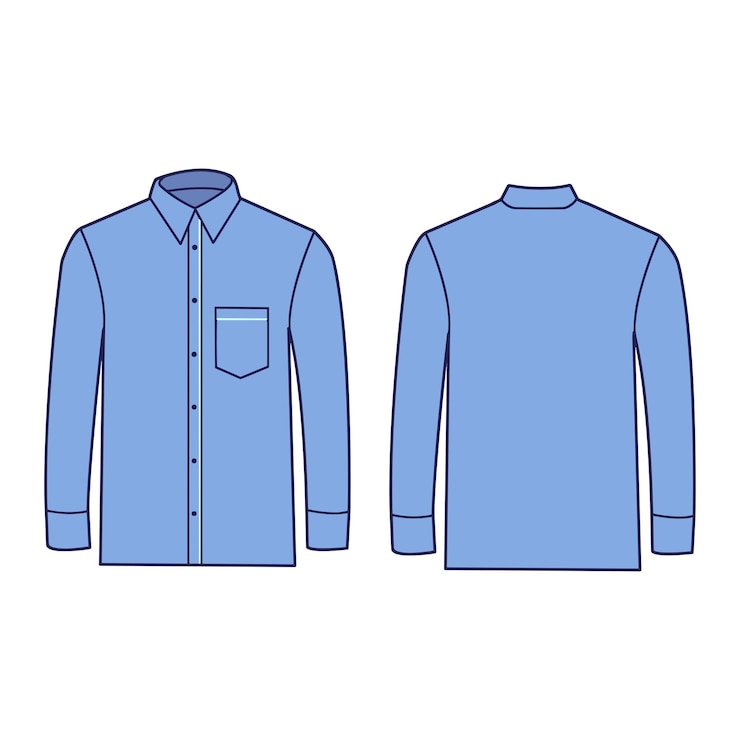 illustration vectorielle de la chemise longue