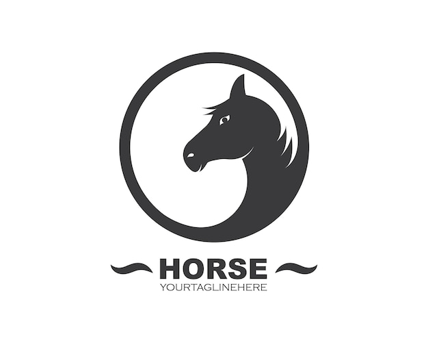 Illustration vectorielle de cheval logo modèle