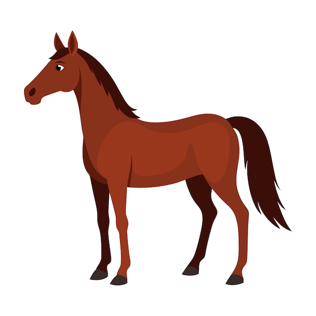 Illustration vectorielle de chevaux sur fond blanc