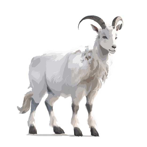 Vecteur illustration vectorielle de chèvre alpine œuvre d'art modifiable