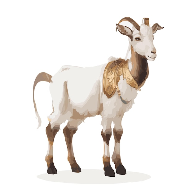 Vecteur illustration vectorielle de chèvre nubienne modifiable et gratuite entièrement modifiable