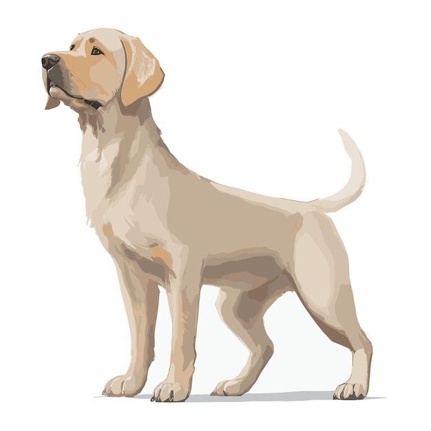 Vecteur illustration vectorielle d'un chien labrador rétroviseur ludique