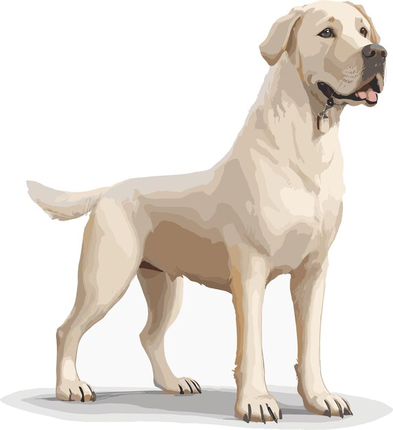 Illustration vectorielle d'un chien labrador rétroviseur ludique