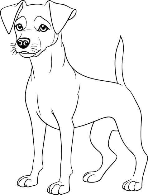 Vecteur illustration vectorielle de chien livre de coloriage ou page pour enfants