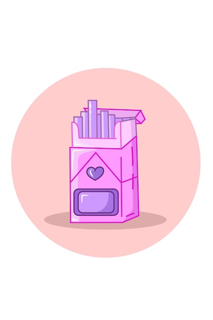 Illustration Vectorielle De Cigarette Rose