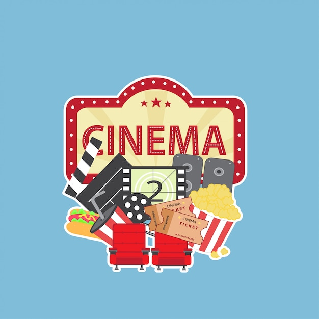 Illustration Vectorielle De Cinéma