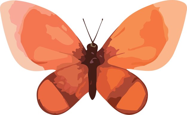 Vecteur illustration vectorielle de clipart papillon aquarelle isolée sur fond blanc