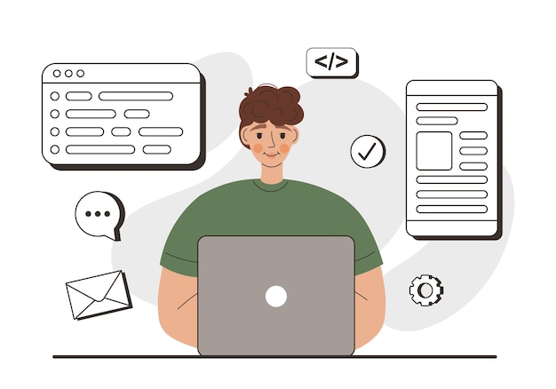 Illustration vectorielle de codeur
