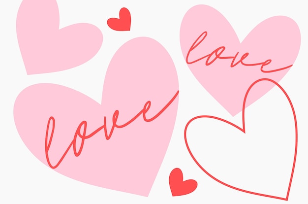 Illustration vectorielle de coeur amour modèle. Concept d'amour et de saint valentin