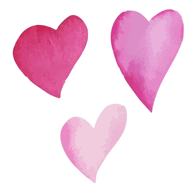 Illustration vectorielle de coeur rose dessiné à la main sans fond