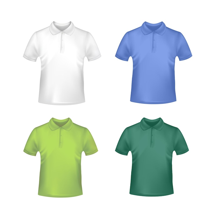Vecteur illustration vectorielle de la collection de modèles de t-shirts de polo
