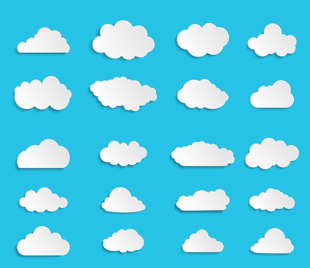 Illustration vectorielle de la collection de nuages