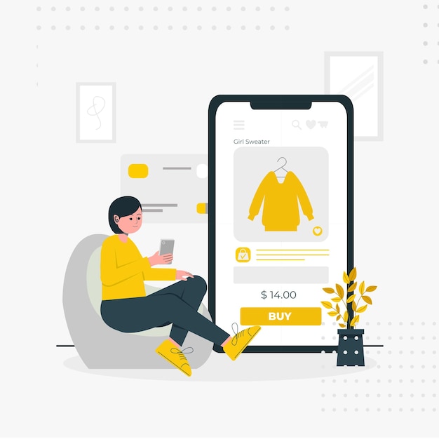 Illustration vectorielle de commerce électronique