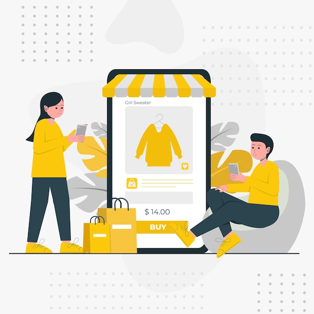 Illustration vectorielle de commerce électronique