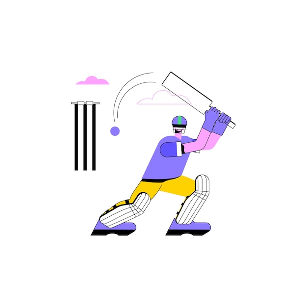 Vecteur illustration vectorielle de concept abstrait de cricket