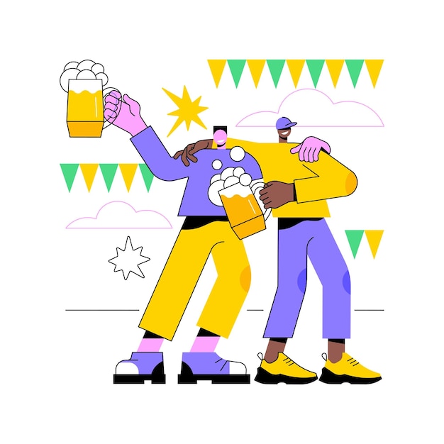 Illustration Vectorielle De Concept Abstrait De Fête De La Bière