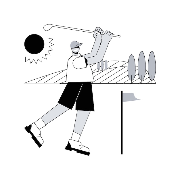 Illustration vectorielle de concept abstrait de golf