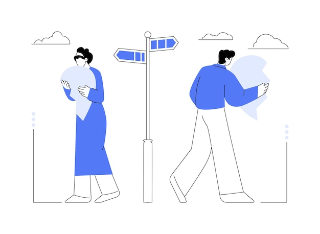 Illustration vectorielle de concept abstrait de personne séparée