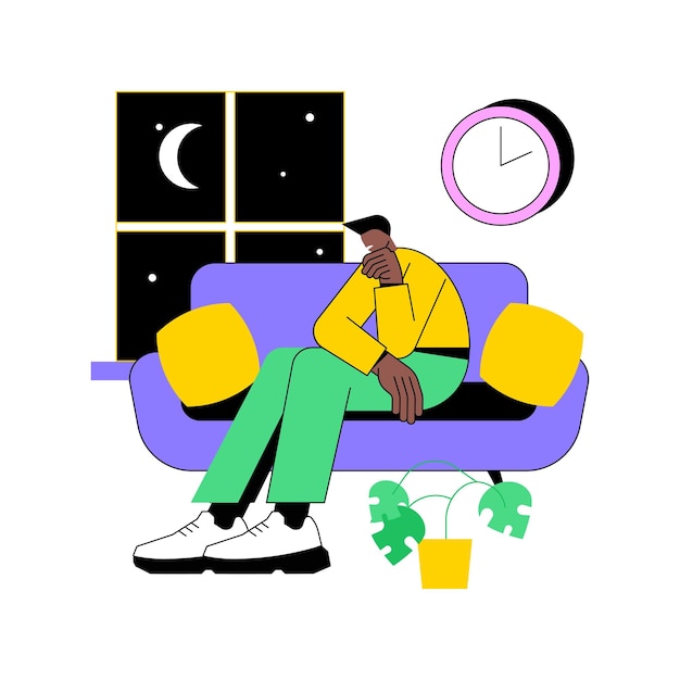 Illustration Vectorielle De Concept Abstrait De Privation De Sommeil