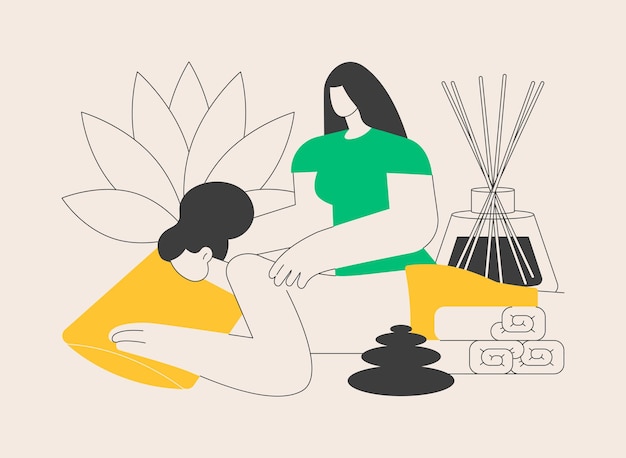 Illustration vectorielle de concept abstrait de salon de spa