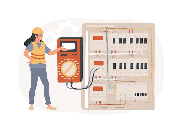 Vecteur illustration vectorielle de concept isolé en électrotechnologie