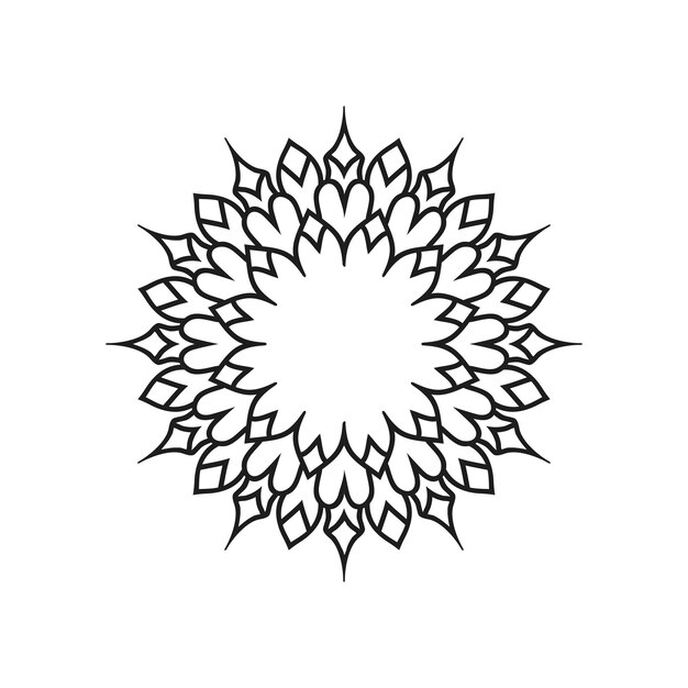 Vecteur illustration vectorielle de la conception d'arrière-plan du mandala de fleur
