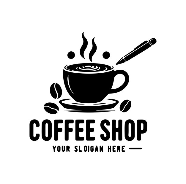 Illustration vectorielle de la conception du logo du café