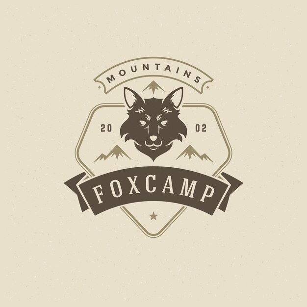 Vecteur illustration vectorielle de la conception du logo du camping forestier