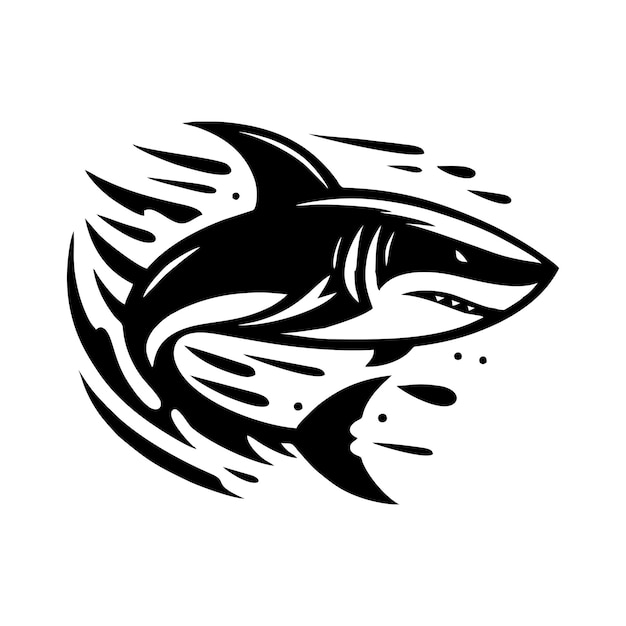 Illustration Vectorielle De La Conception Du Logo Du Requin