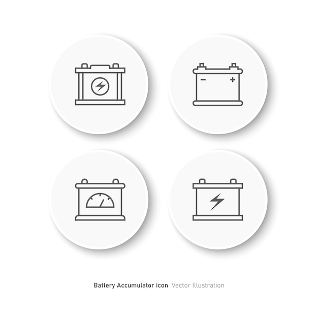 Illustration Vectorielle De La Conception De L'icône De L'accumulateur De Batterie