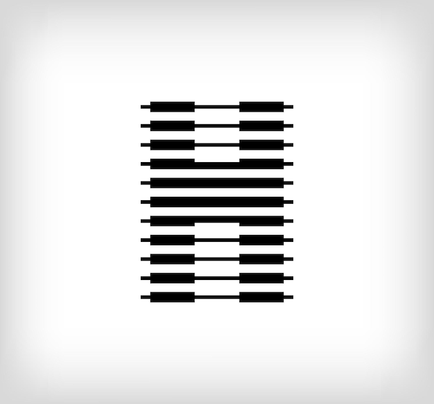Illustration vectorielle de la conception de l'icône du logo de la lettre H La lettre H formée par une combinaison de lignes