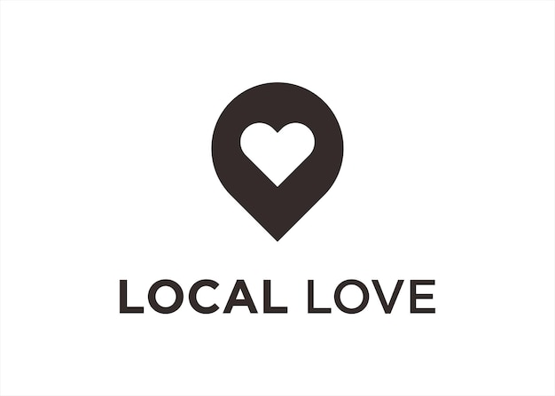 Illustration Vectorielle De Conception De Logo D'amour Local