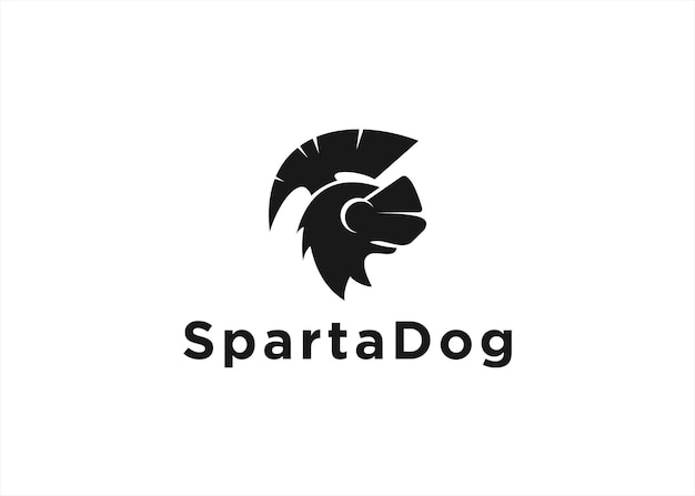 illustration vectorielle de conception de logo de chien spartiate