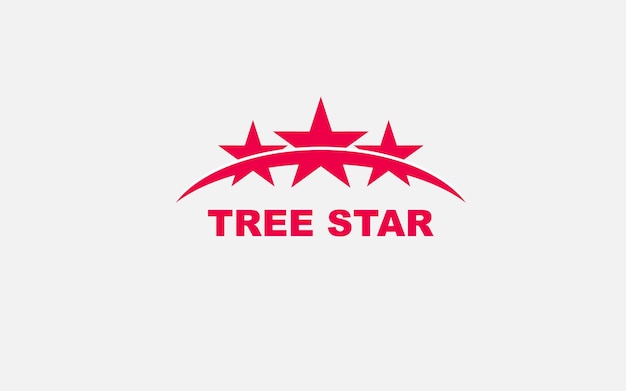 Vecteur illustration vectorielle de conception de logo étoile arbre