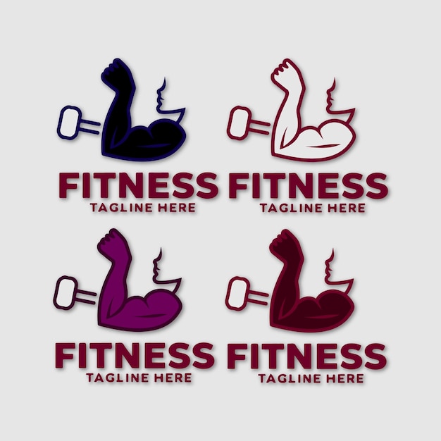 Illustration Vectorielle D'une Conception De Logo De Fitness