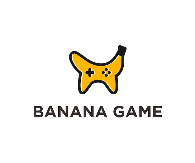 illustration vectorielle de conception de logo de jeu de banane