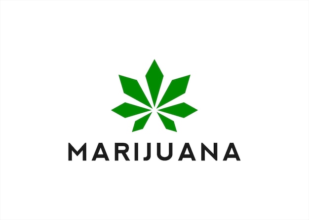 Illustration Vectorielle De Conception De Logo De Marijuana